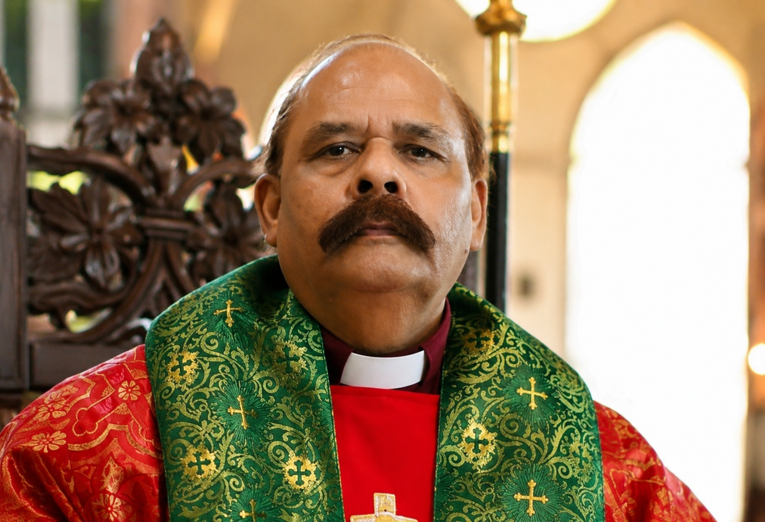 Sojourner vision representative sitting in elegant robes
